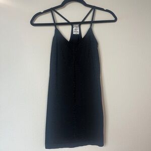 Y2K Whimsygoth Black & Gold Sparkle Top Size Small